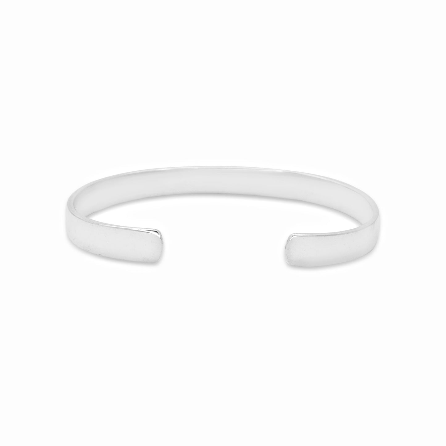 Minimalist Silver Cuff Bracelet | 7 mm