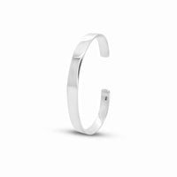 Minimalist Silver Cuff Bracelet | 7 mm image