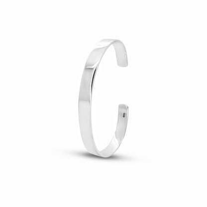 Minimalist Silver Cuff Bracelet | 7 mm