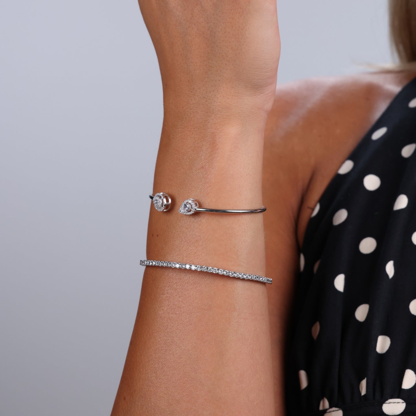 Slim Pavé Tennis Bangle