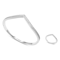 V-Line Pavé Bangle & Ring Set image