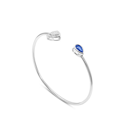 Trillion Halo & Pear Cut Dual Form Bangle