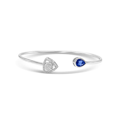 Trillion Halo & Pear Cut Dual Form Bangle