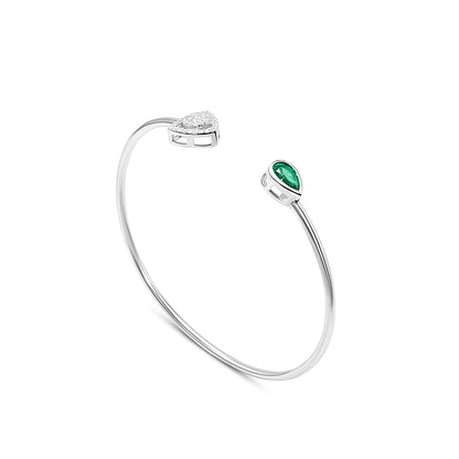 Trillion Halo & Pear Cut Dual Form Bangle