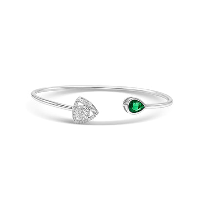 Trillion Halo & Pear Cut Dual Form Bangle