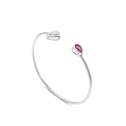 Trillion Halo & Pear Cut Dual Form Bangle