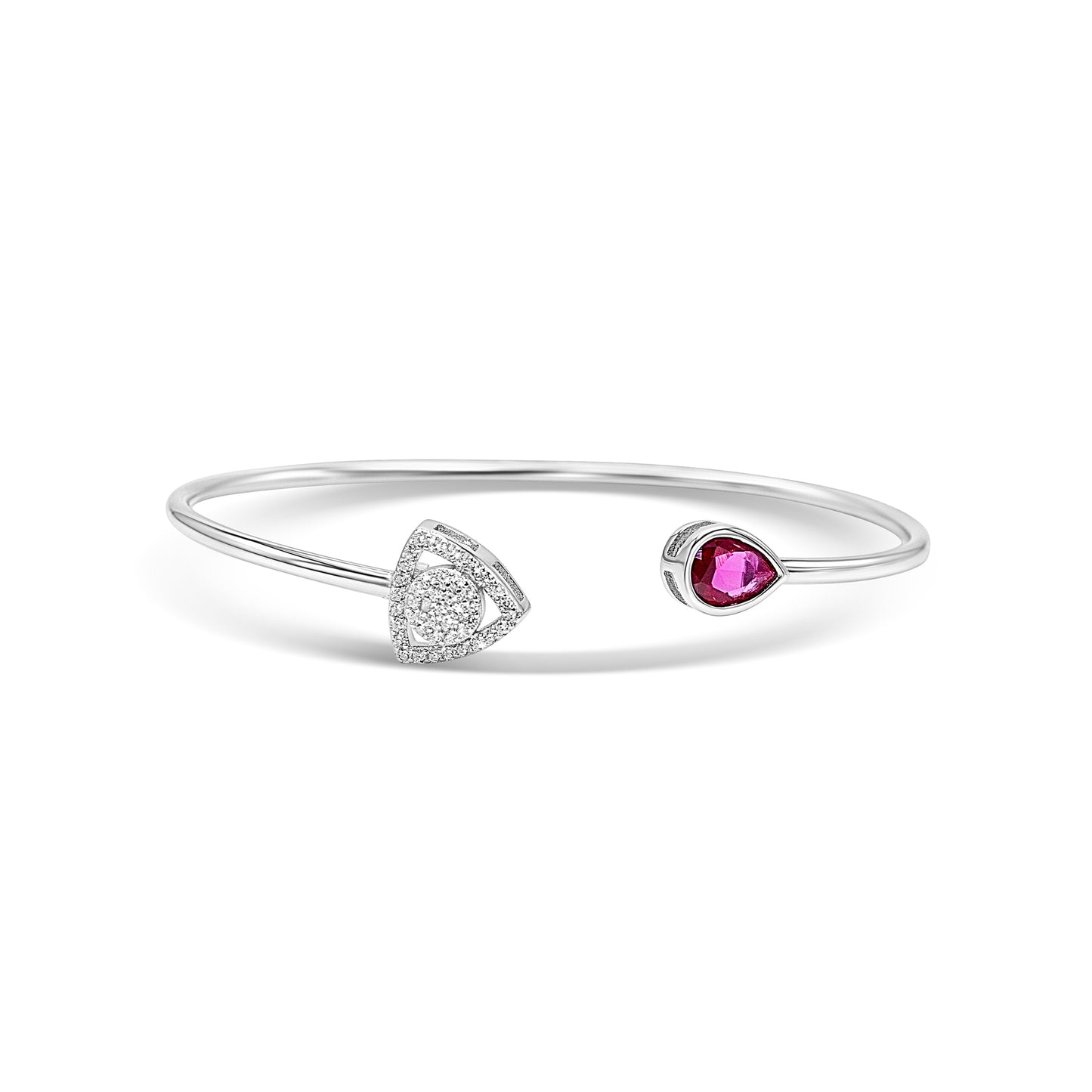 Trillion Halo & Pear Cut Dual Form Bangle