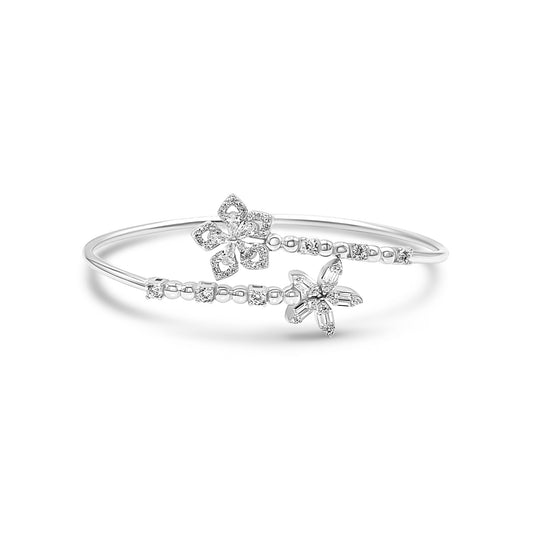 Dual Flower Bloom Bangle