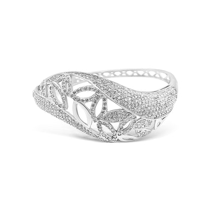 Marquise Leaf Pavé Statement Bangle