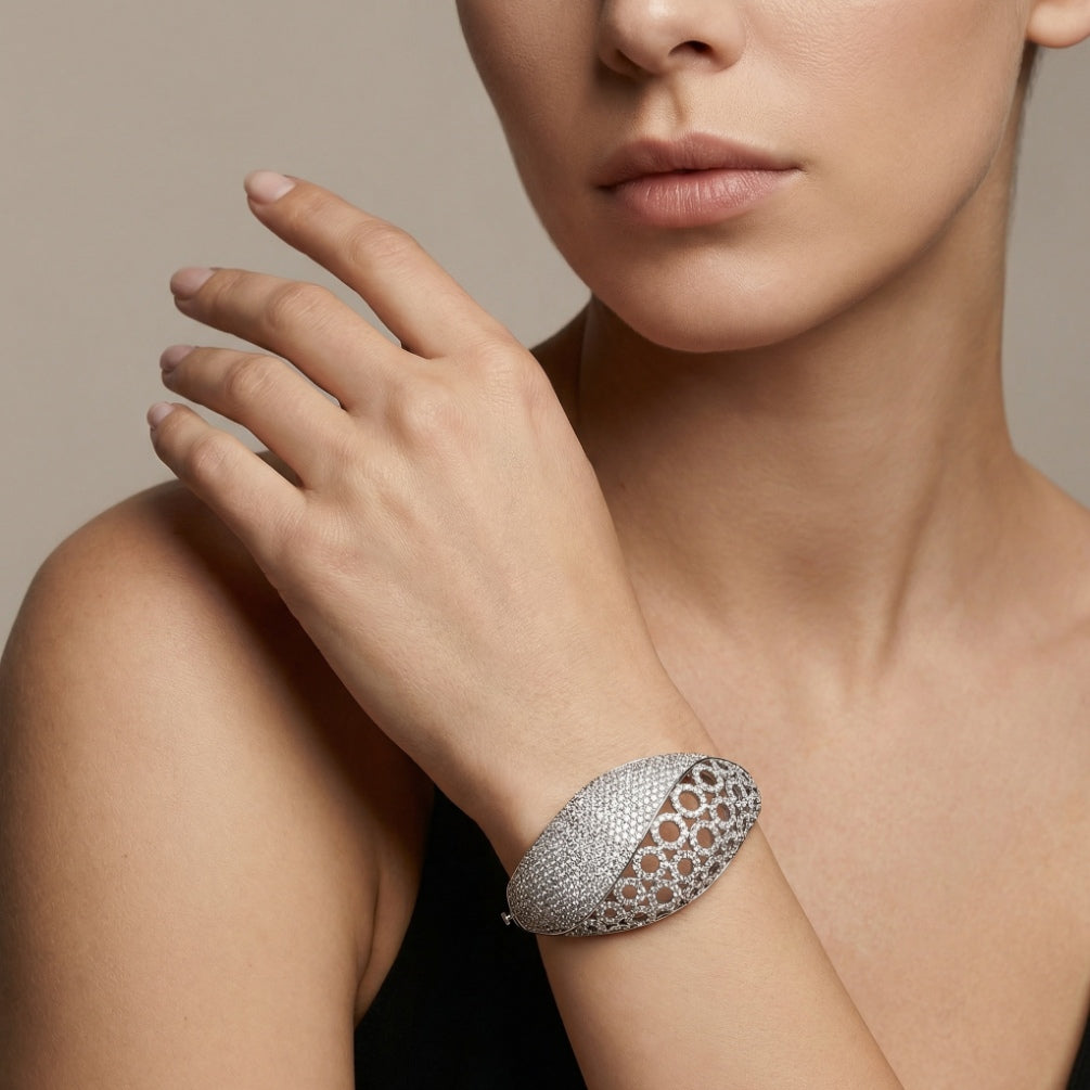 Pavé Dome Statement Bangle