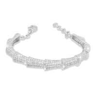 Curved Crystal Bangle Bracelet image