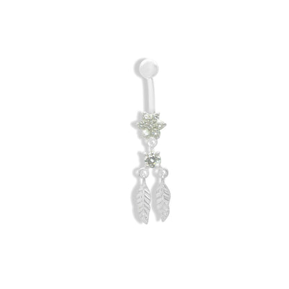 Boho Leaf Dangle Belly Ring