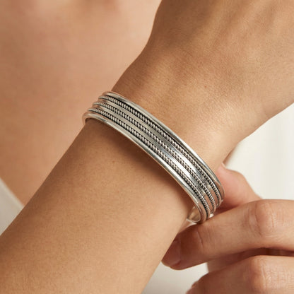Triple Rope Oxidized Bangle