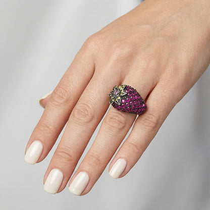 Radiant Strawberry Ring