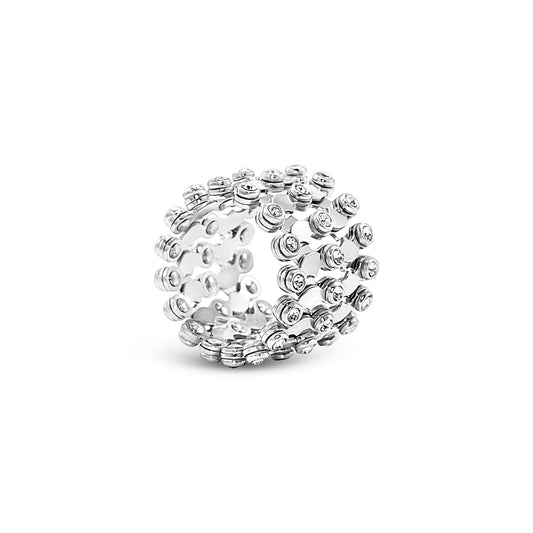 Radiant Blossom Silver Ring