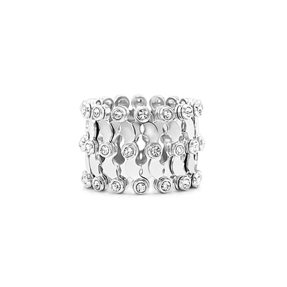 Radiant Blossom Silver Ring
