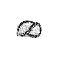 Black & White Intertwined Sparkle Ring image