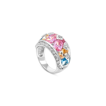 Pastel Mosaic Dome Ring