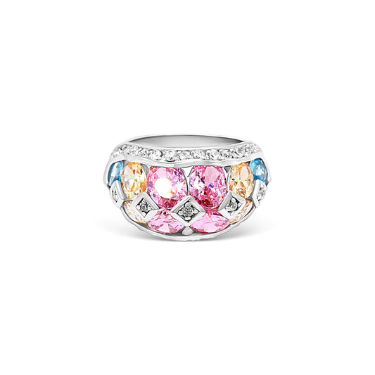 Pastel Mosaic Dome Ring