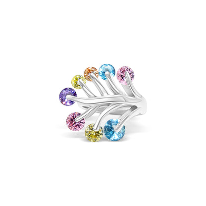 Colorful Leaf Ring