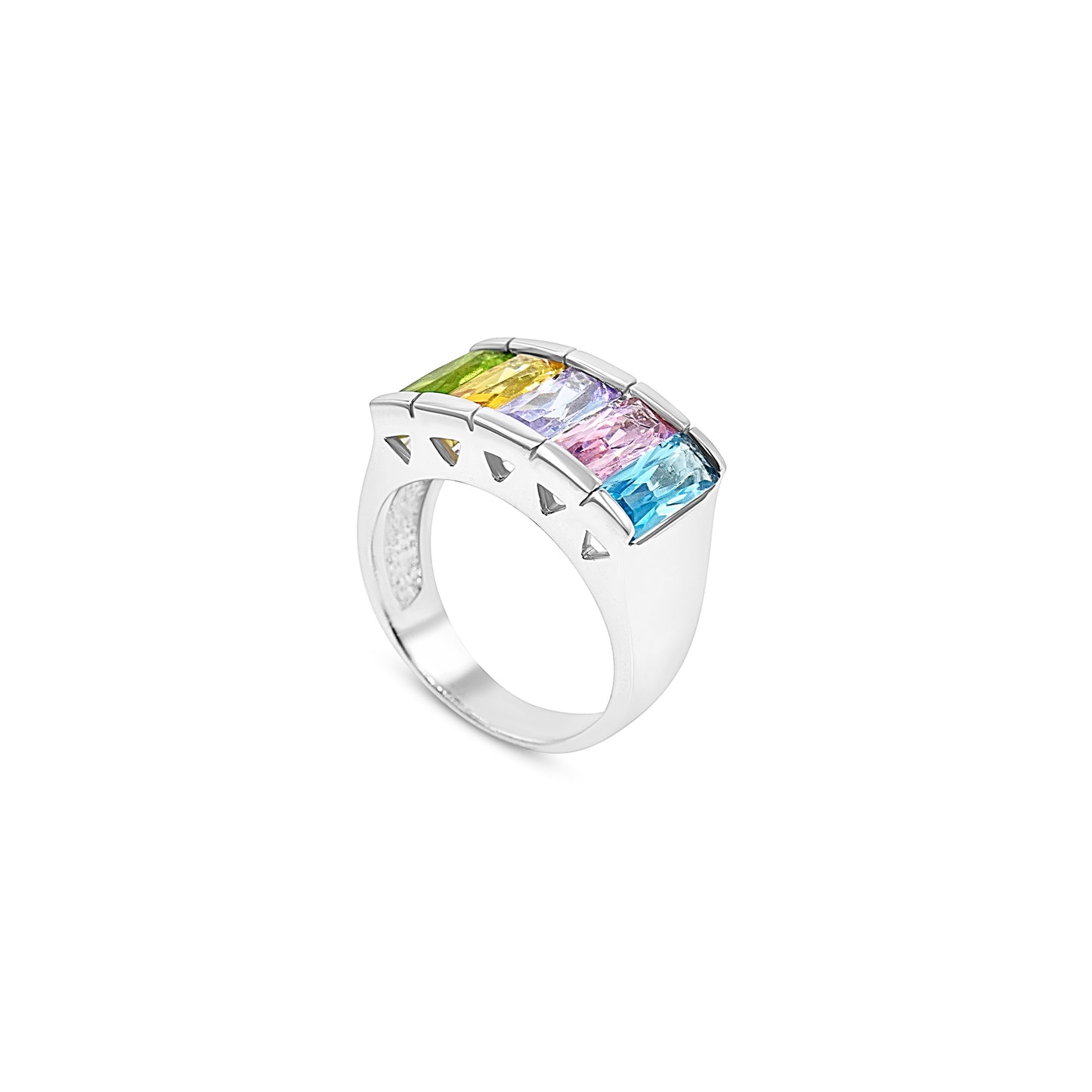 Rainbow Baguette Ring