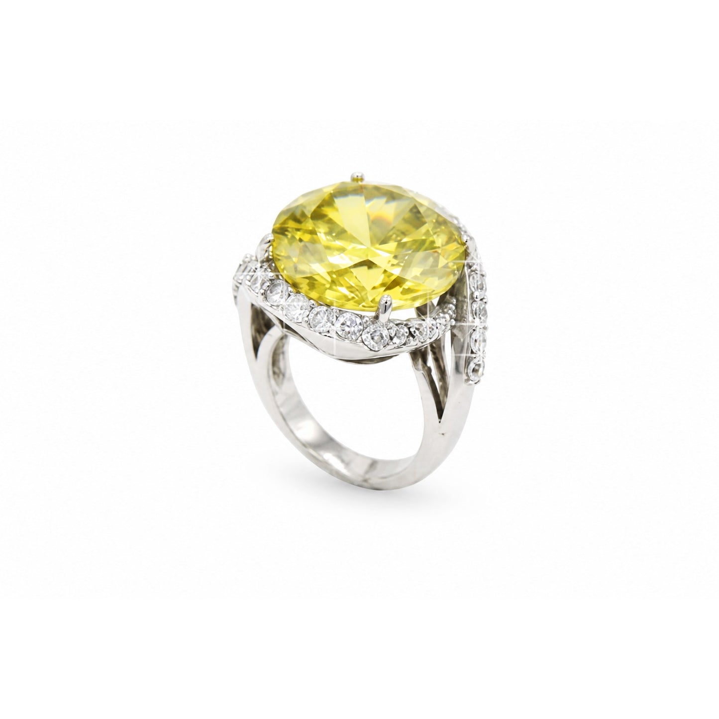Oval Halo Cocktail Ring