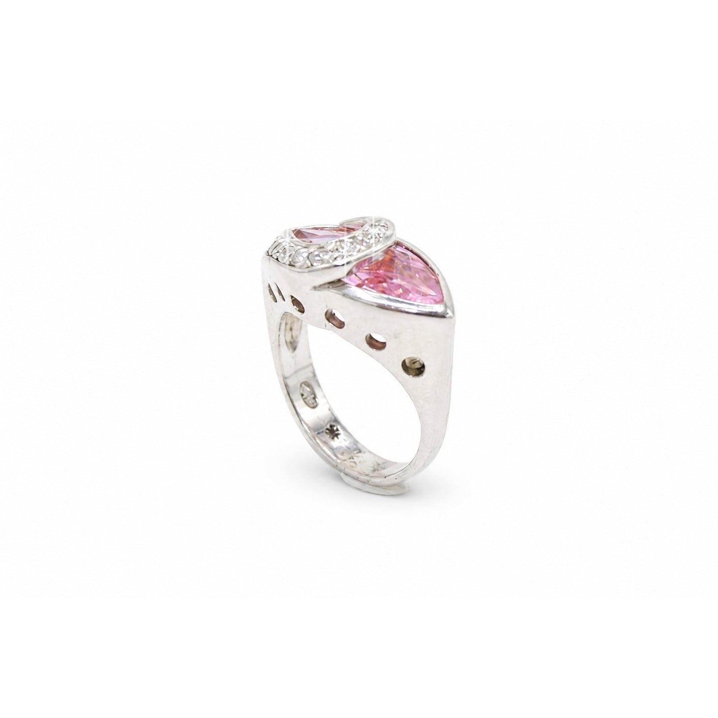 Teardrop Halo Cocktail Ring