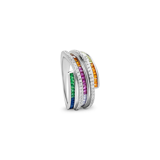 Dynamic Zirconia Spiral Ring