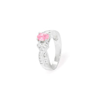 Radiant Twist Pink Zircon Ring image