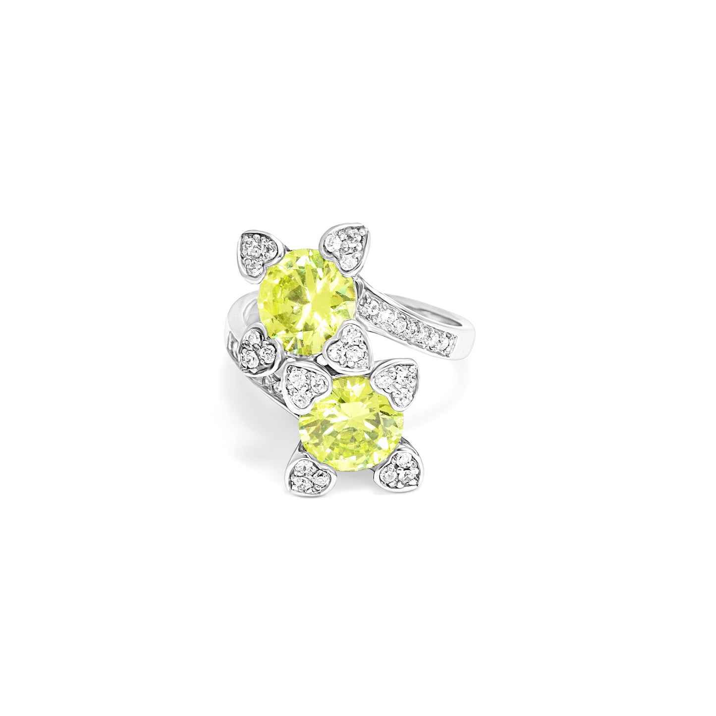 Radiant Duo Silver Ring