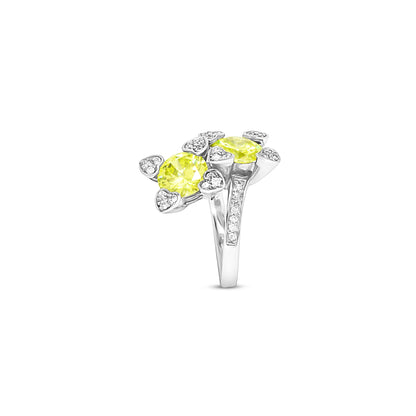 Radiant Duo Silver Ring