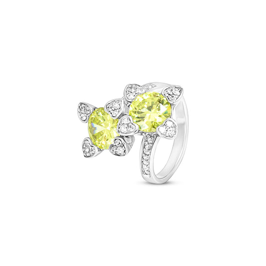 Radiant Duo Silver Ring