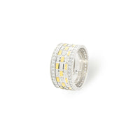 Silver&Gold Fusion - Brick pattern ring image