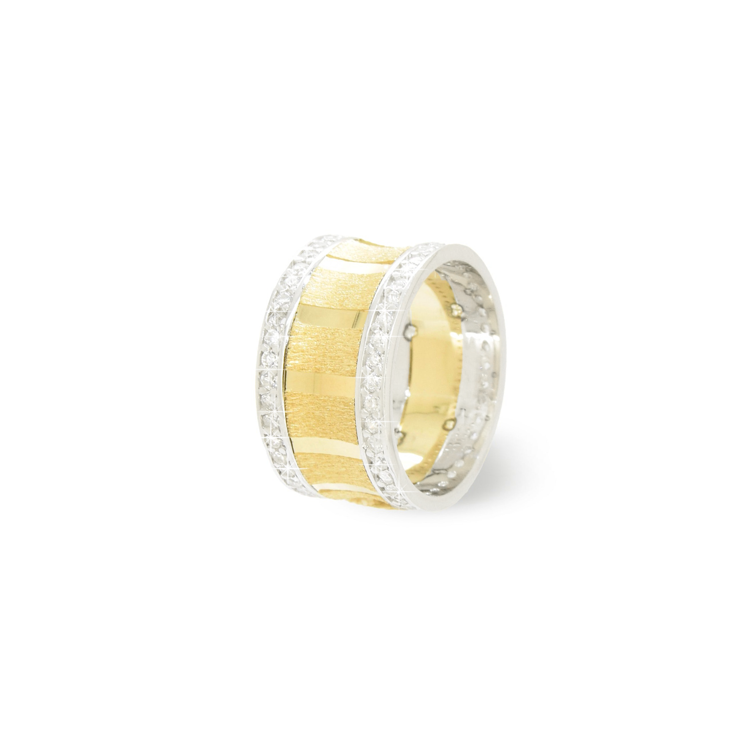 Silver&Gold Fusion - Yellow Crown Ring