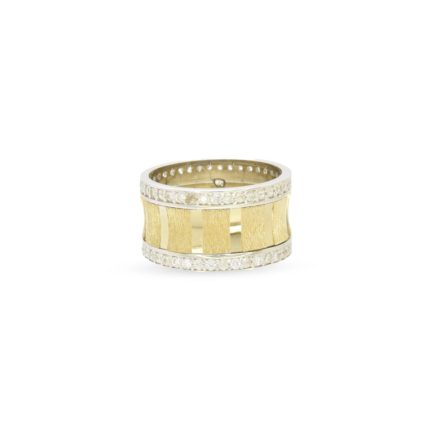 Silver&Gold Fusion - Yellow Crown Ring