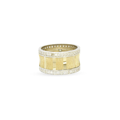 Silver&Gold Fusion - Yellow Crown Ring