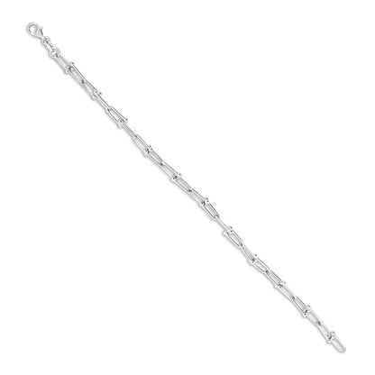 Modern Link Sterling Silver Bracelet