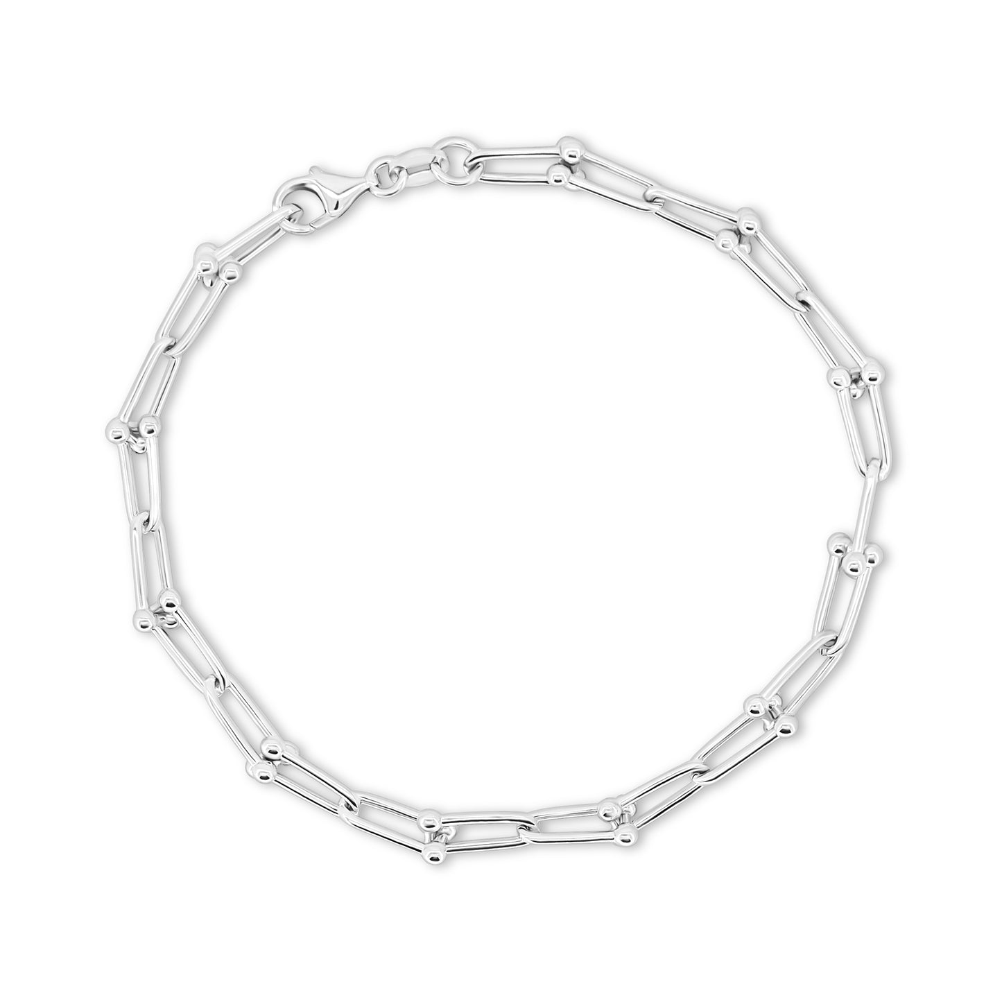 Modern Link Sterling Silver Bracelet