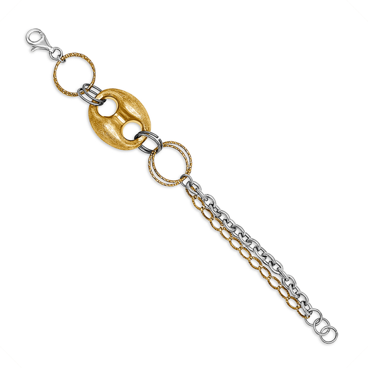 Golden Links Charm Bracelet