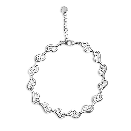 Twister Heart Chain Bracelet