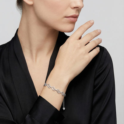 Twister Heart Chain Bracelet