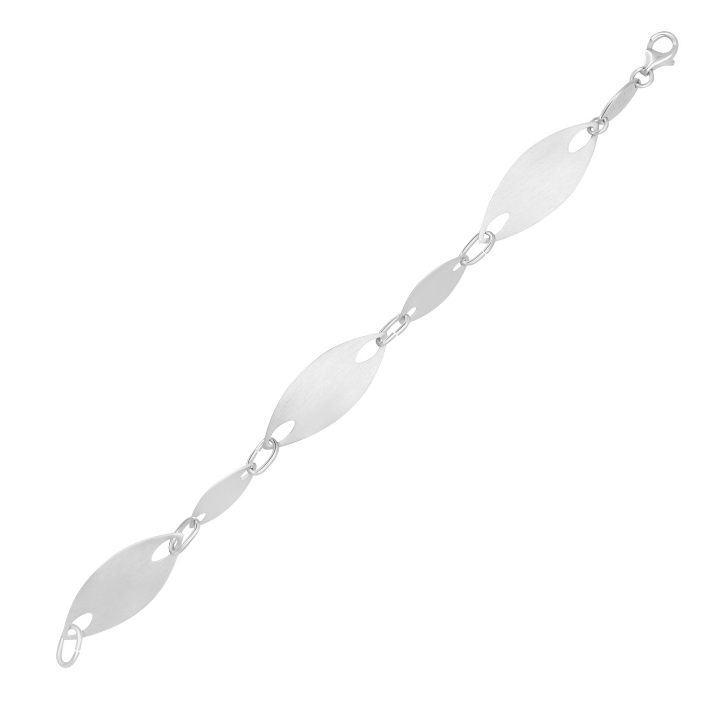 Elongated Silver Bracelet