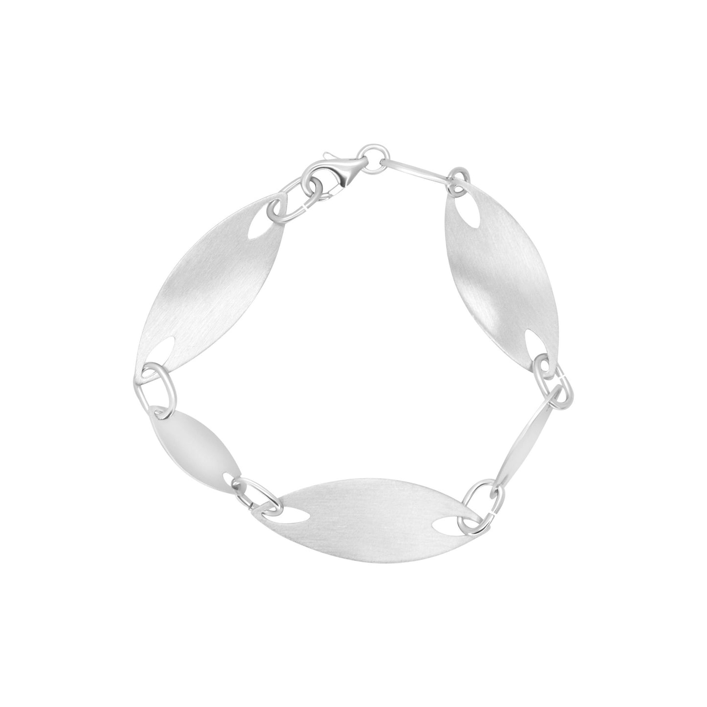 Elongated Silver Bracelet