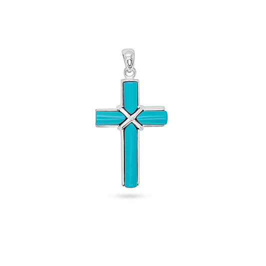 Teal Tile Cross