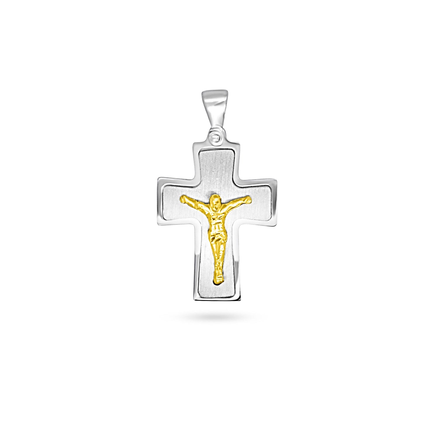 Brushed Silver Crucifix