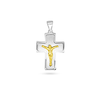 Brushed Silver Crucifix
