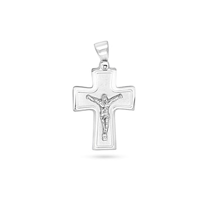 Brushed Silver Crucifix