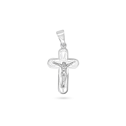 Soft Sunburst Perforated Crucifix Pendant