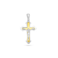 Trilobed Mix-Metal Crucifix Pendant image
