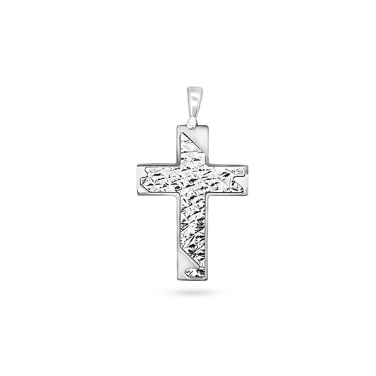Hammered Classic Cross Pendant